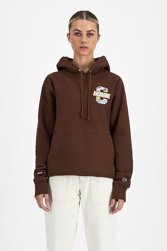 Reverse Weave HoMie x Champion Hoodie - Brown Bear