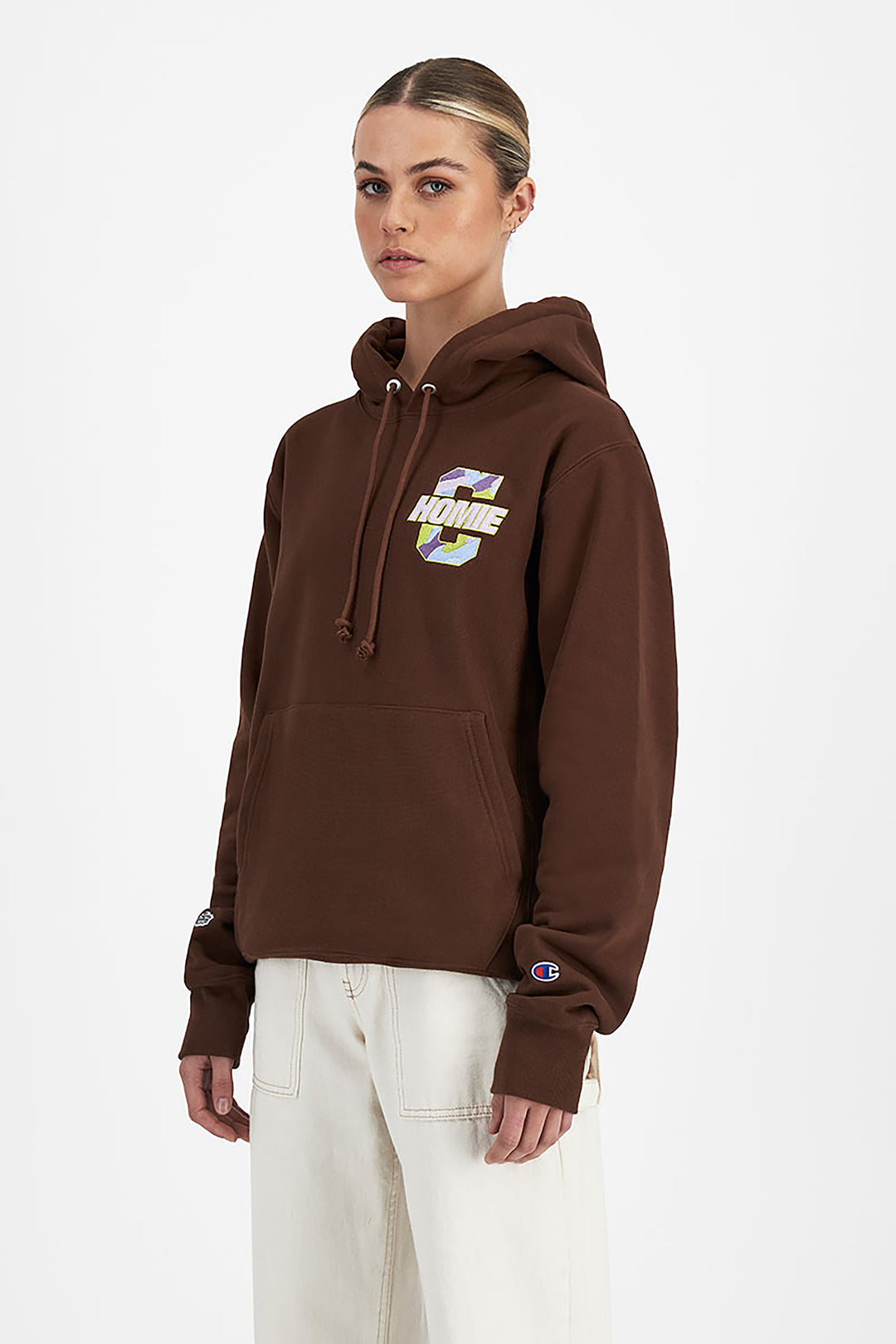 Reverse Weave HoMie x Champion Hoodie - Brown Bear