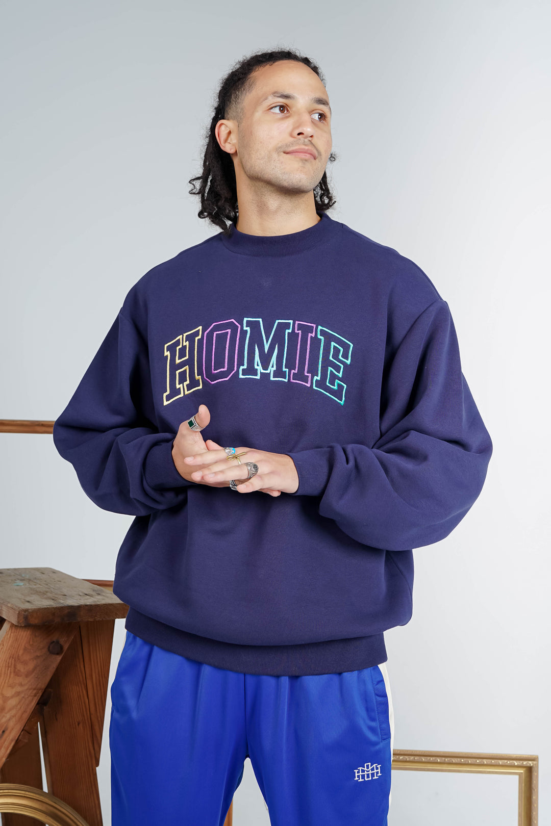 College Crewneck - Navy