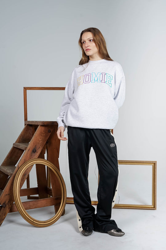 College Crewneck - White Marle