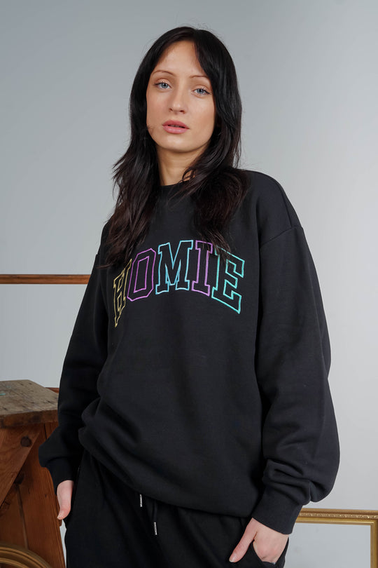 College Crewneck - Black