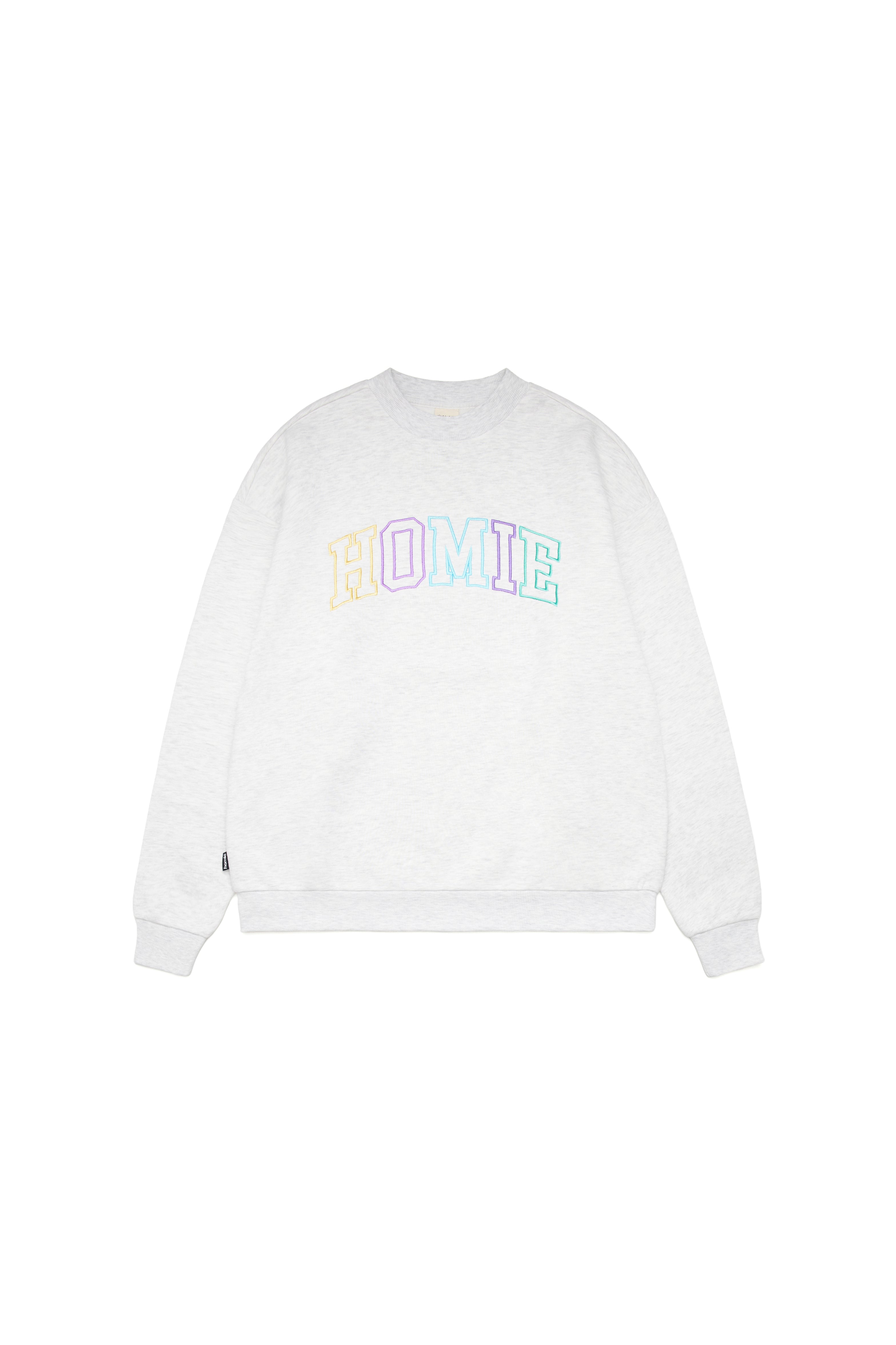 College Crewneck - White Marle
