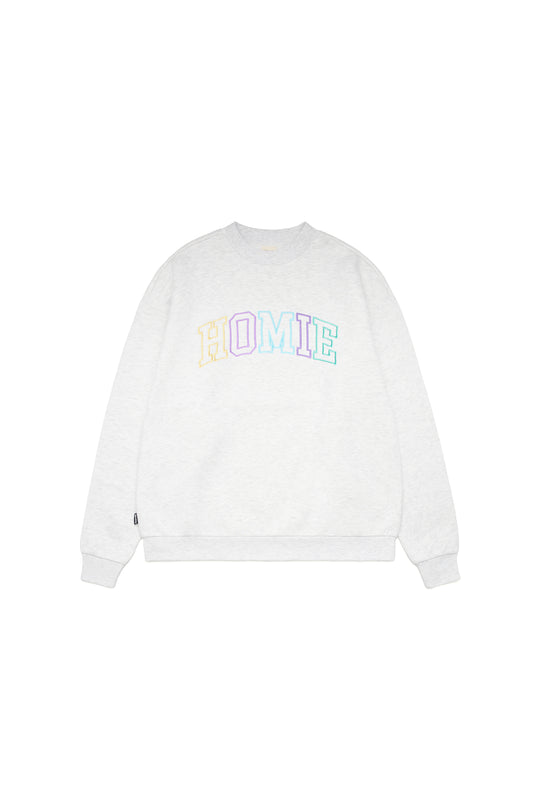 College Crewneck - White Marle