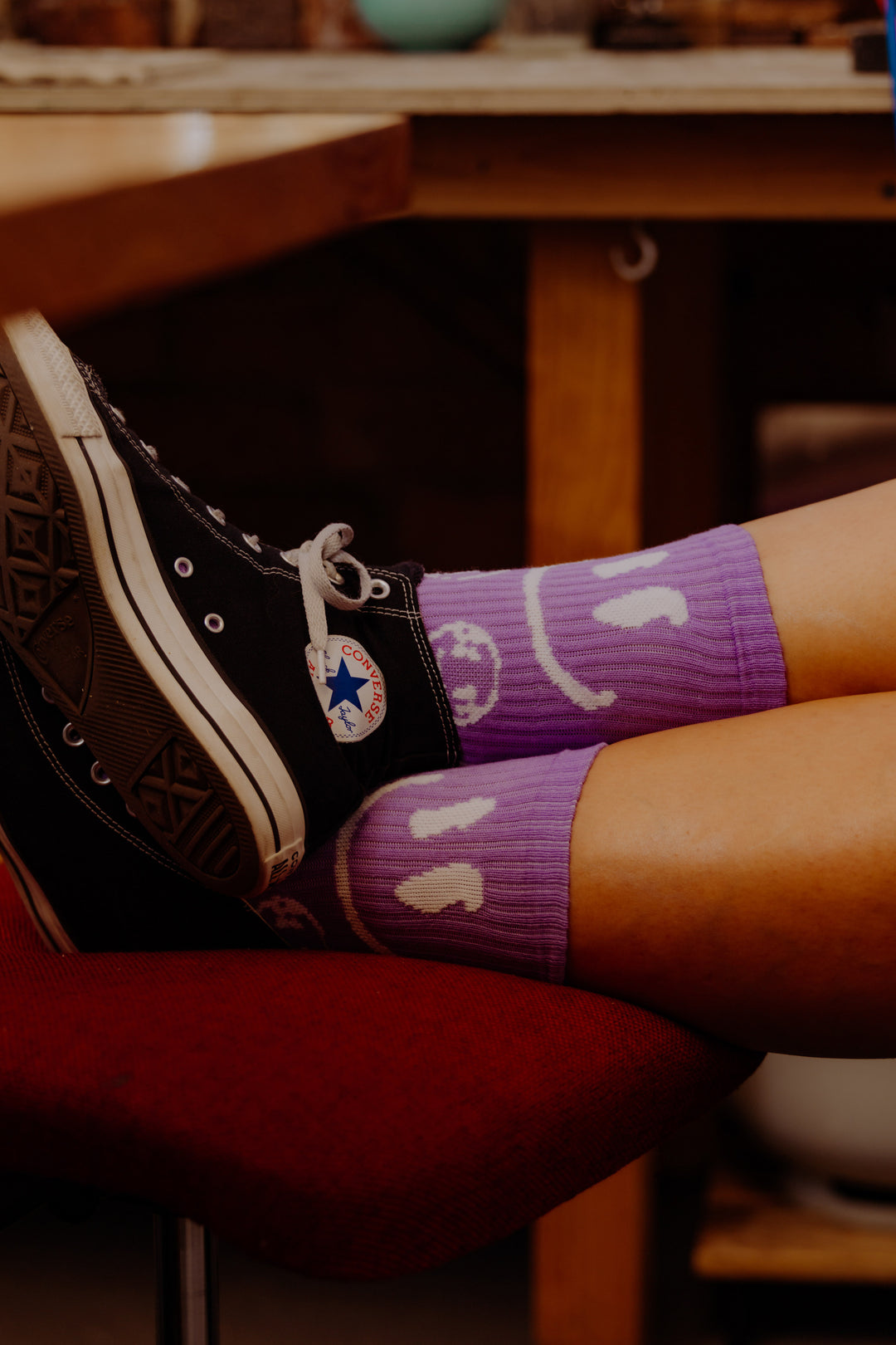 Smile Socks - Lilac