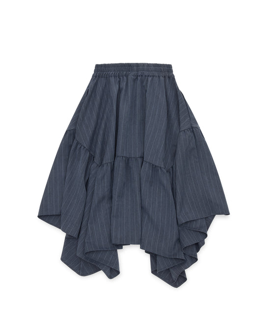 Hankerchief Skirt - Chalkstripe