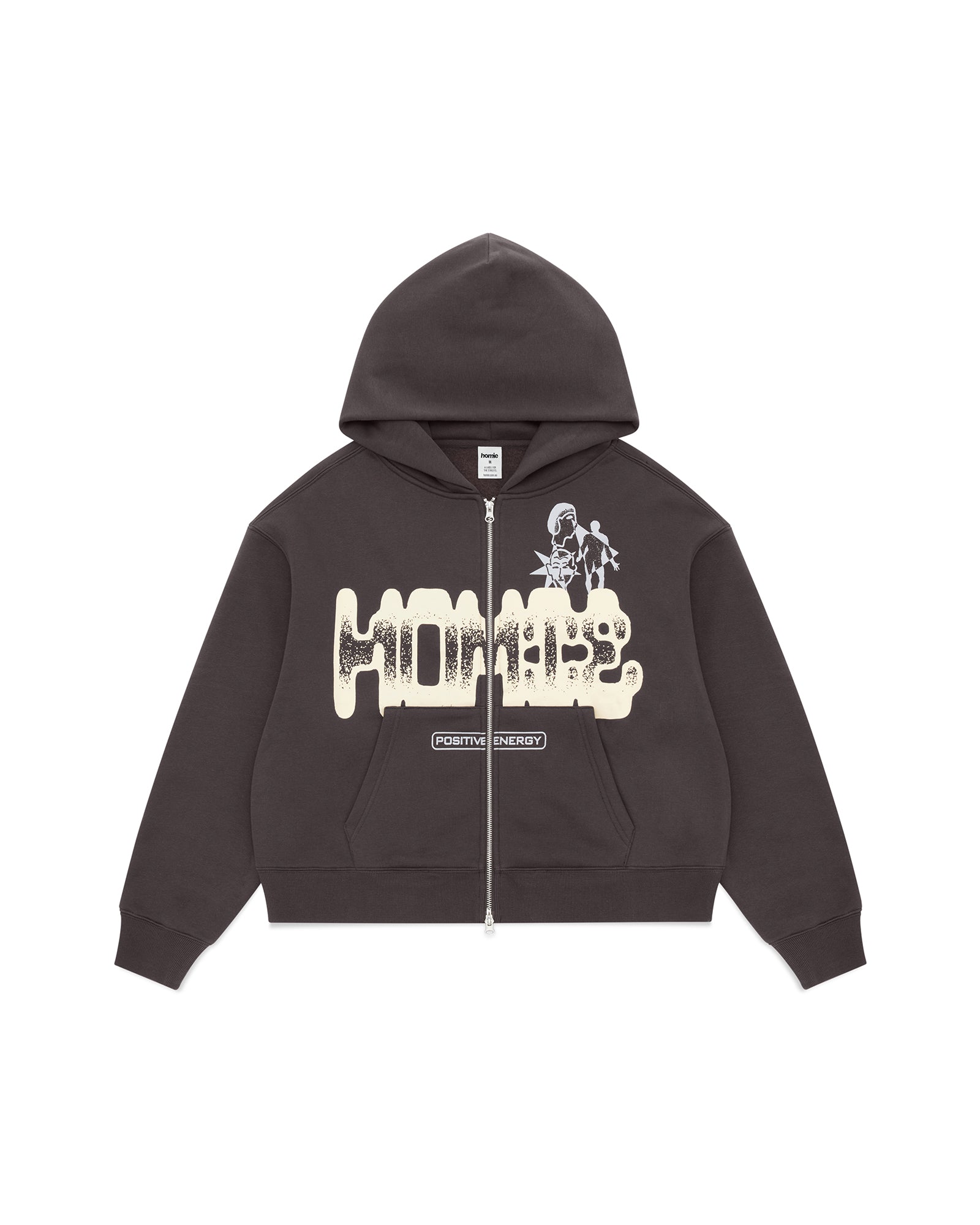 Positive Energy Zip Hoodie - Charcoal
