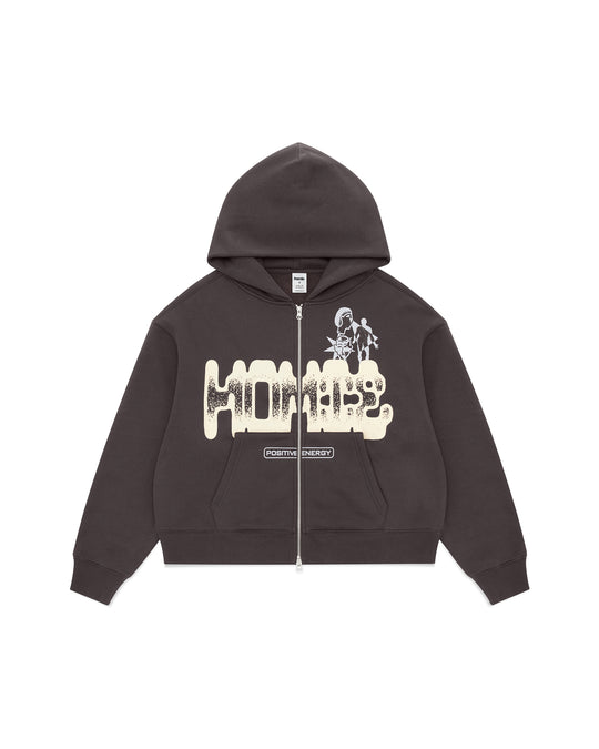 Positive Energy Zip Hoodie - Charcoal