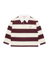 Squiggle Rugby Polo - Cream / Burgundy