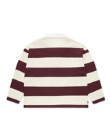 Squiggle Rugby Polo - Cream / Burgundy