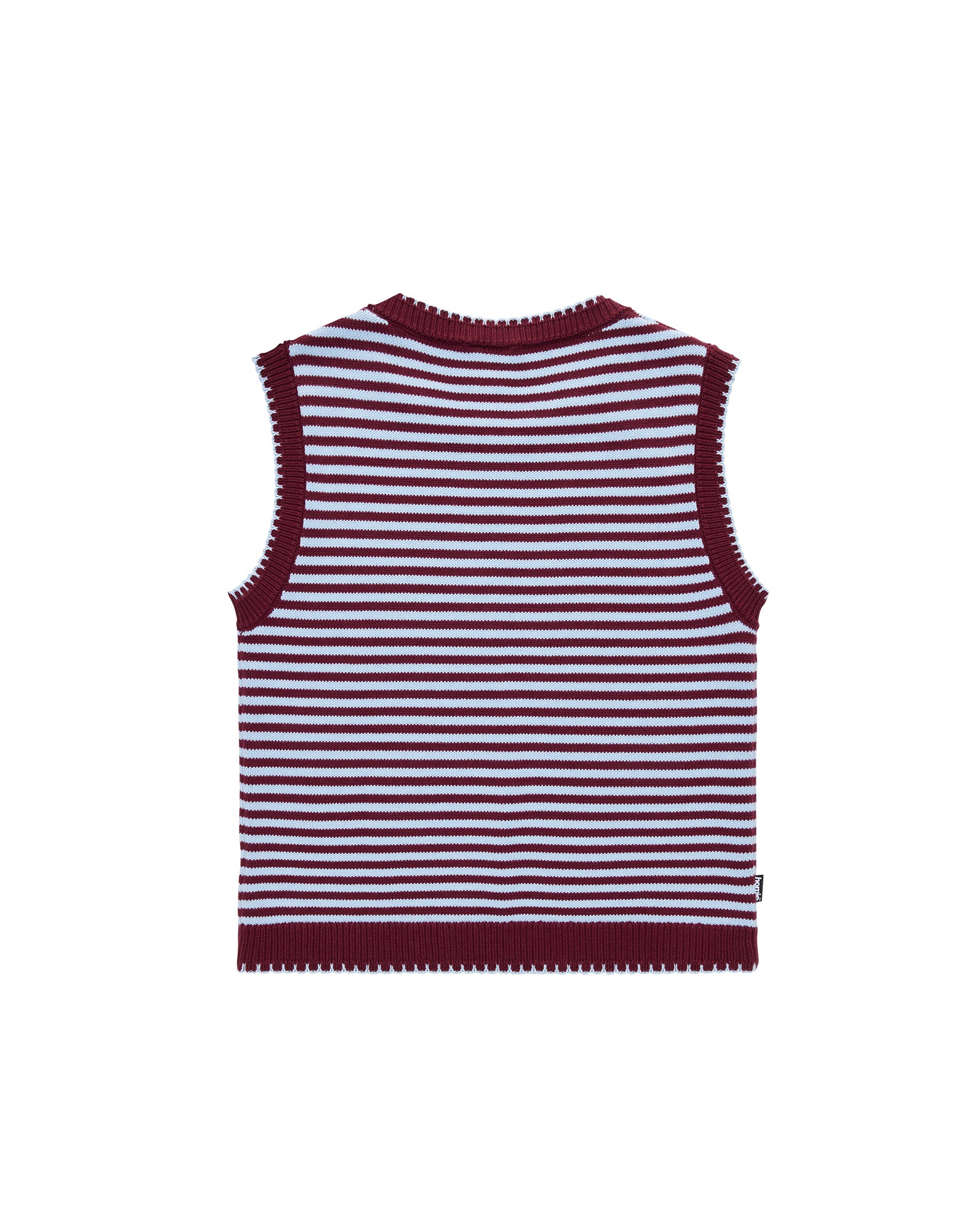Stripe Knit Tank - Burgundy / Light Blue
