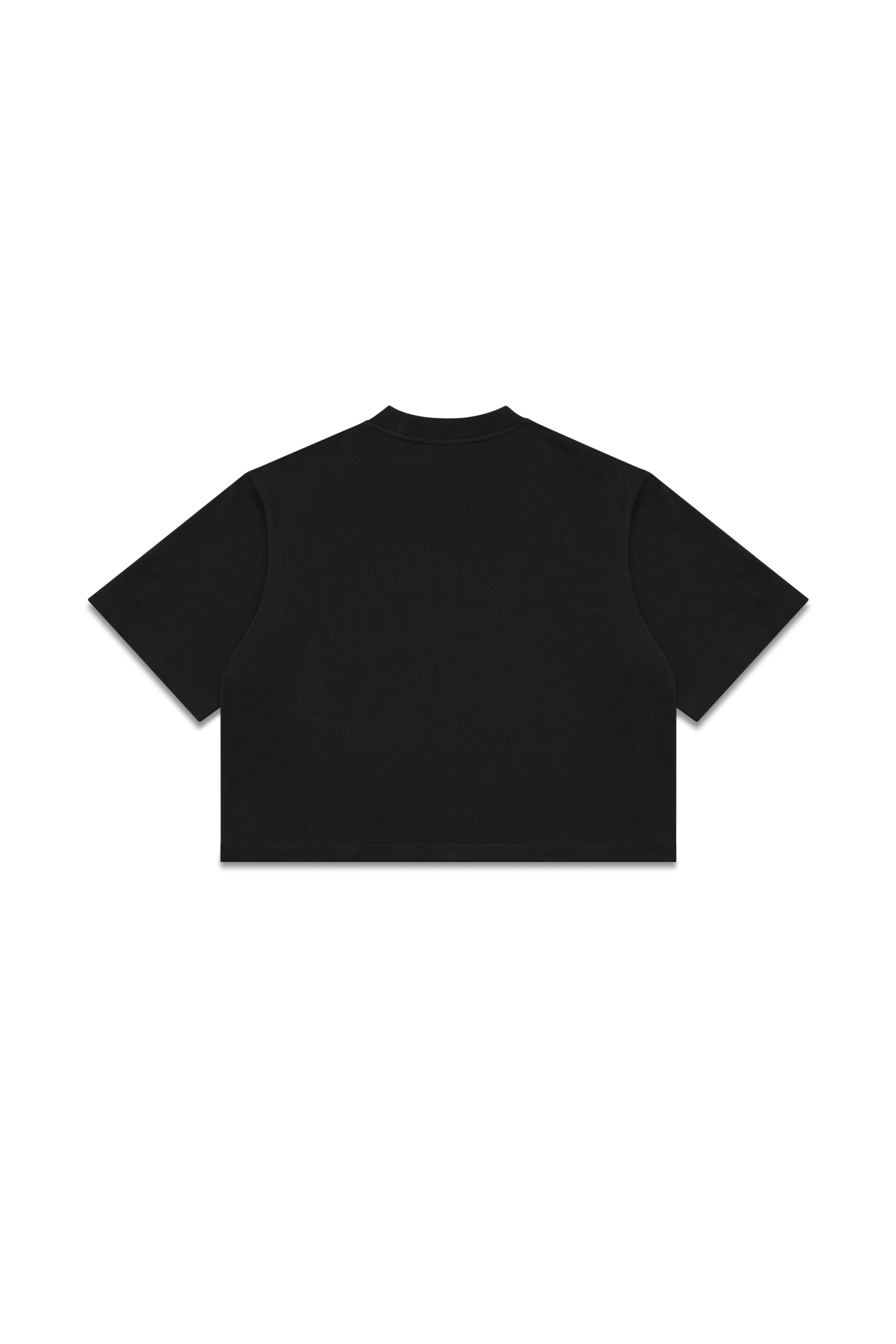 Heavy Weight Cropped Tee - Black