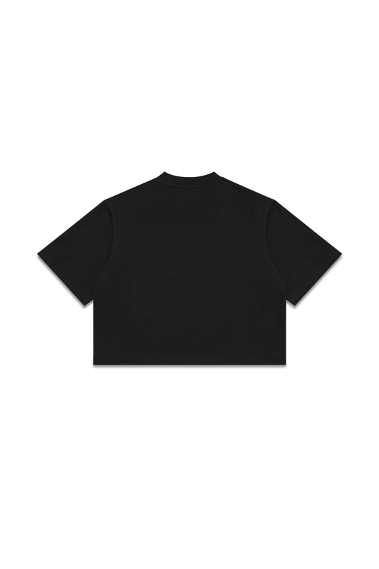 Heavy Weight Cropped Tee - Black