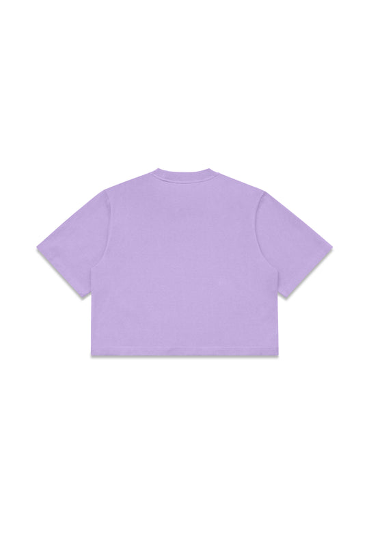 Heavy Weight Cropped Tee - Lilac