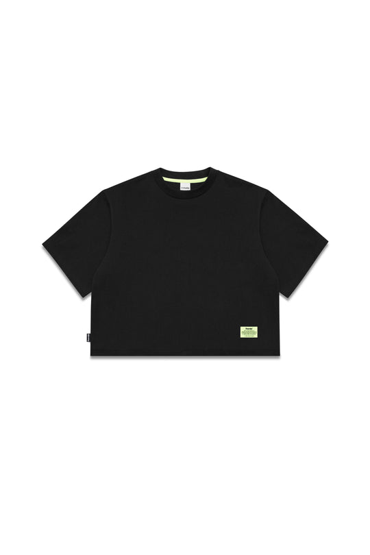 Heavy Weight Cropped Tee - Black