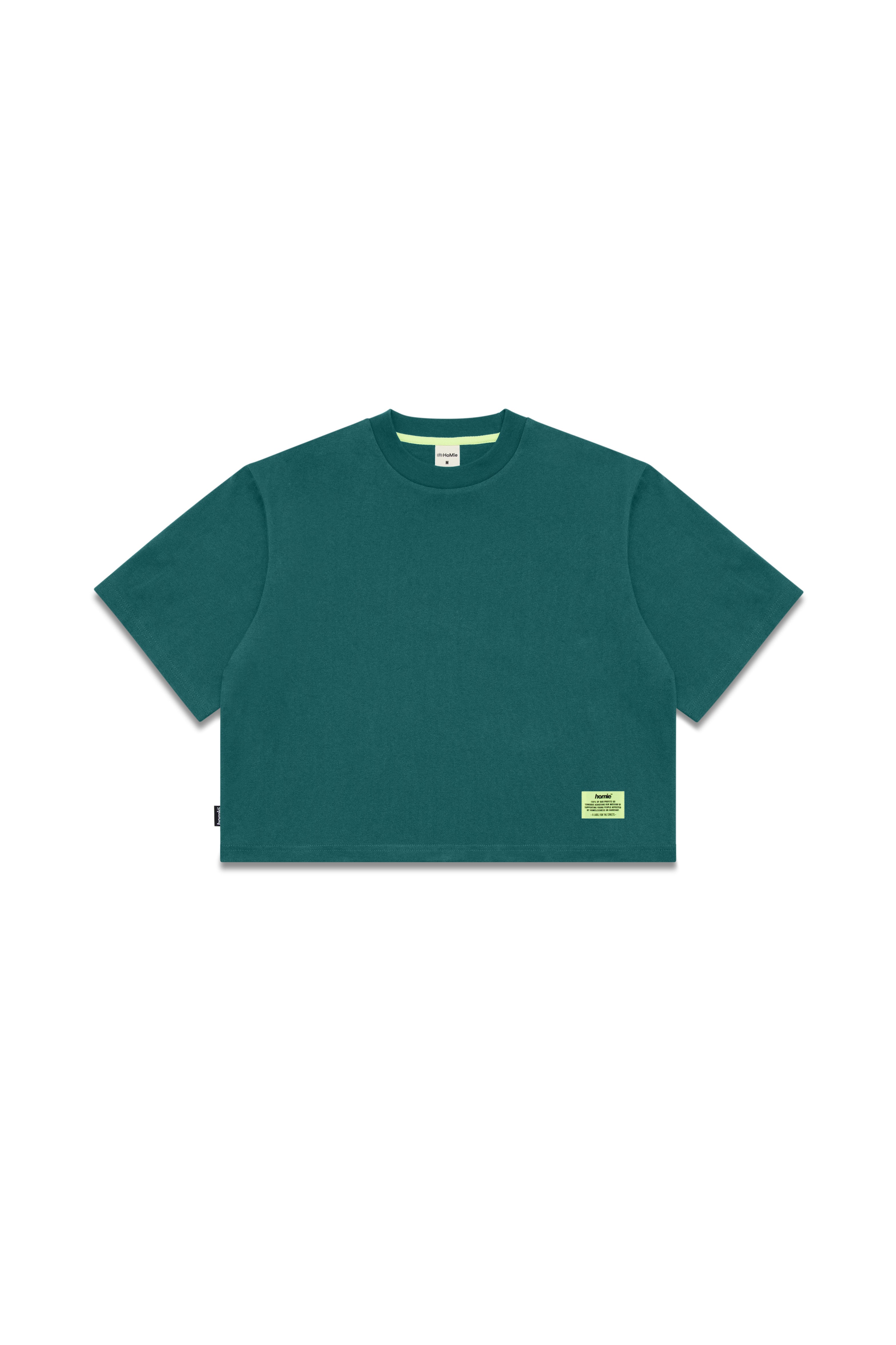 Heavy Weight Cropped Tee - Forest Green