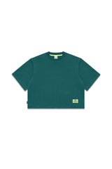 Heavy Weight Cropped Tee - Forest Green