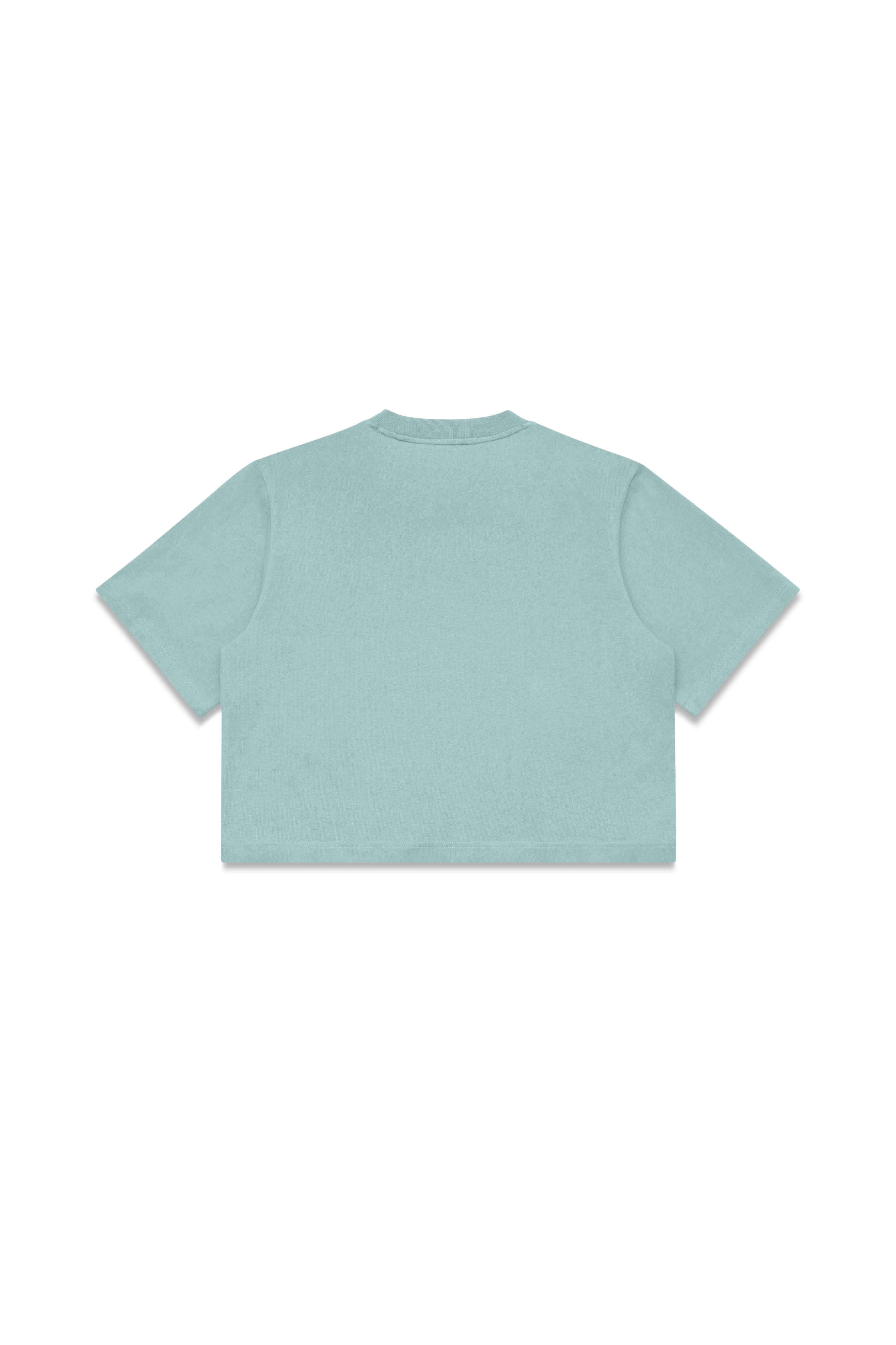 Heavy Weight Cropped Tee - Sage