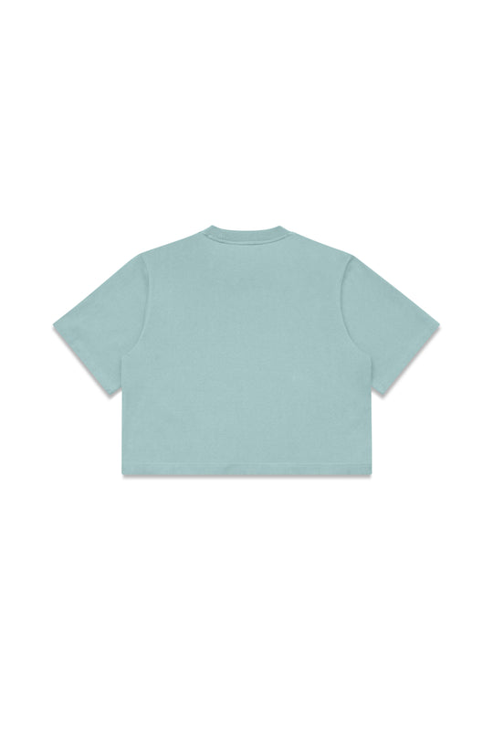 Heavy Weight Cropped Tee - Sage