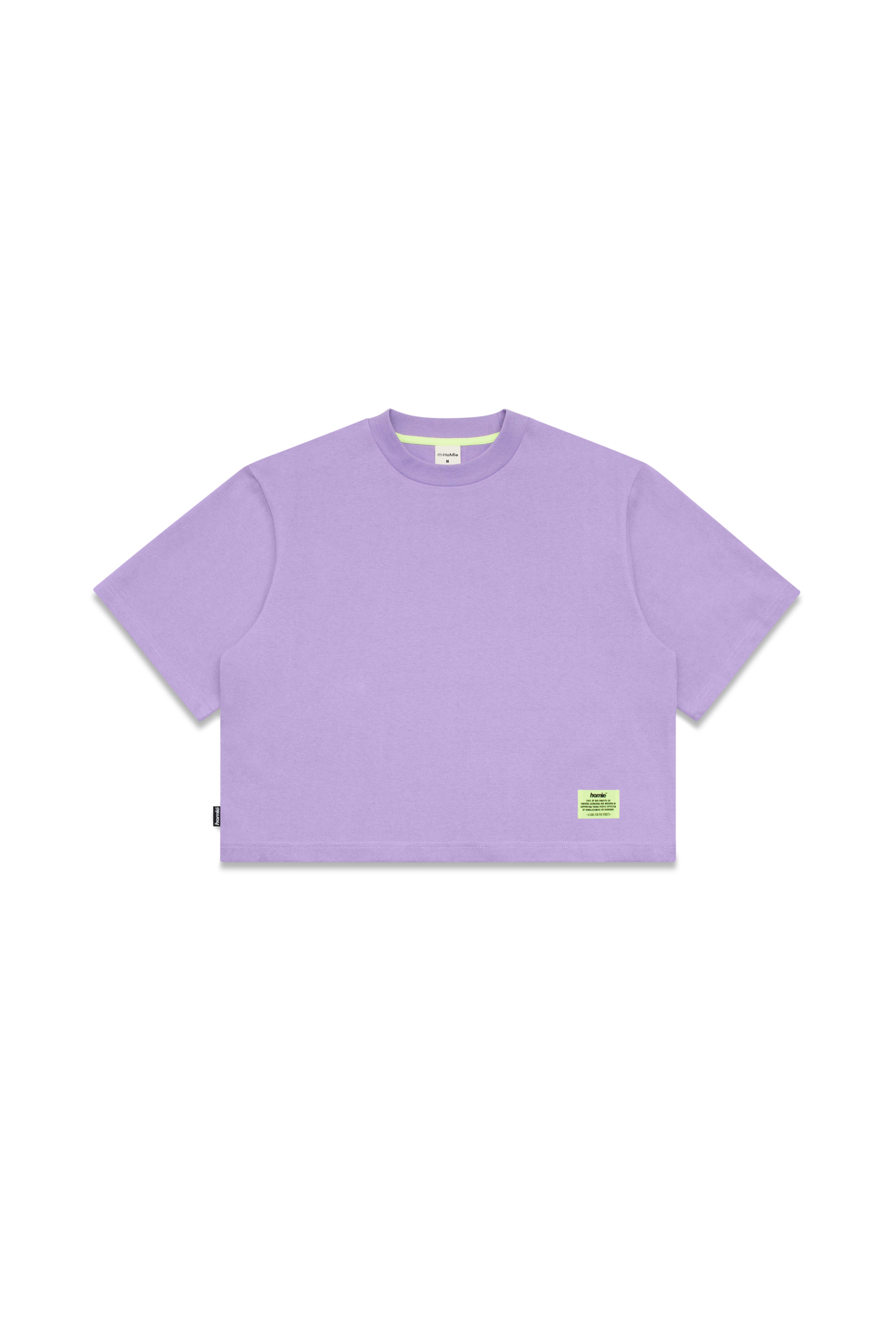 Heavy Weight Cropped Tee - Lilac