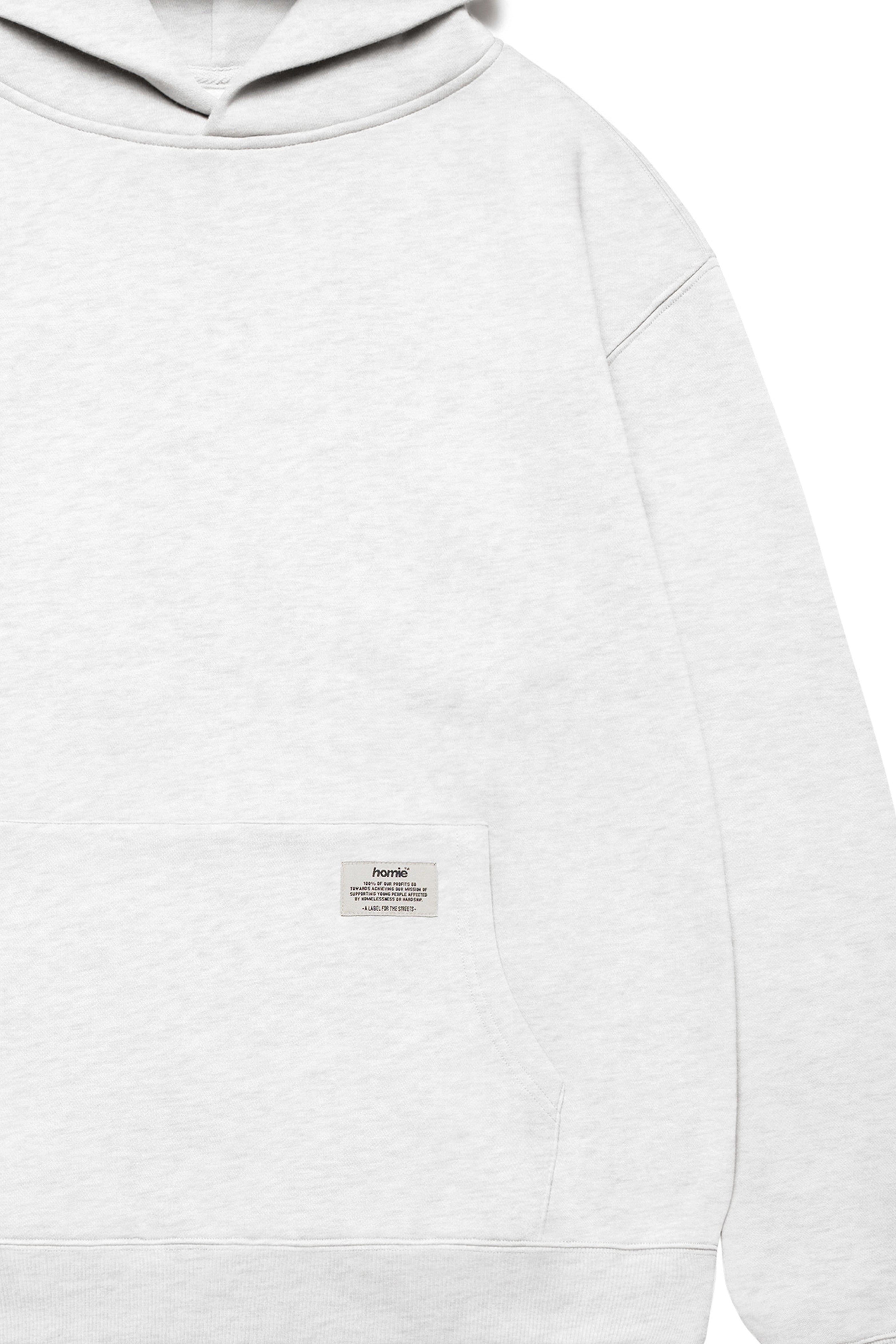 Heavy Weight Hoodie - White Marle