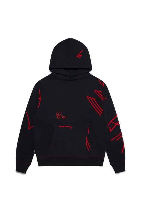 Flower Hoodie - Black