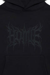 Blackout Gothic Hoodie - Black