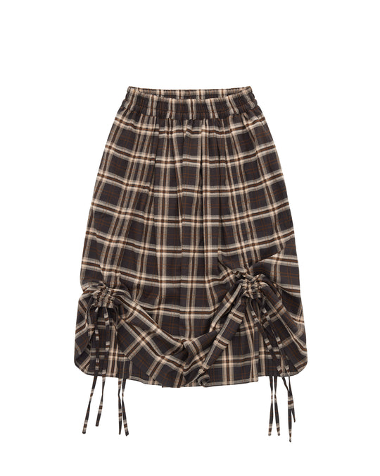 Kristy Tartan Skirt - Espresso
