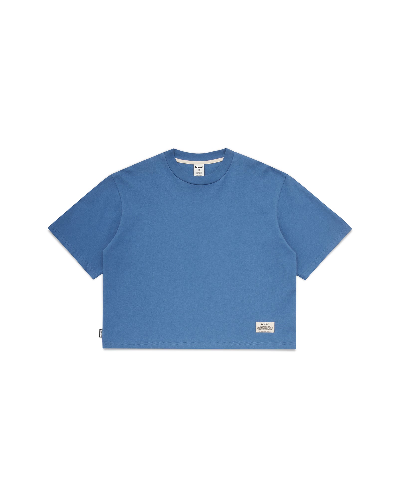 Heavy Weight Cropped Tee - Colbalt Blue