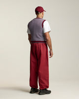 Stripe Knit Tank - Burgundy / Light Blue