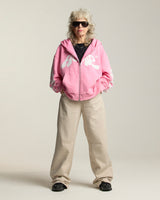Goosebumps Zip Hoodie - Pink