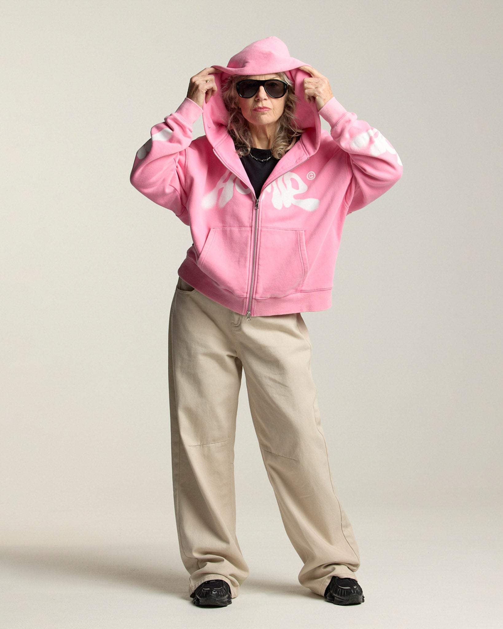 Goosebumps Zip Hoodie - Pink