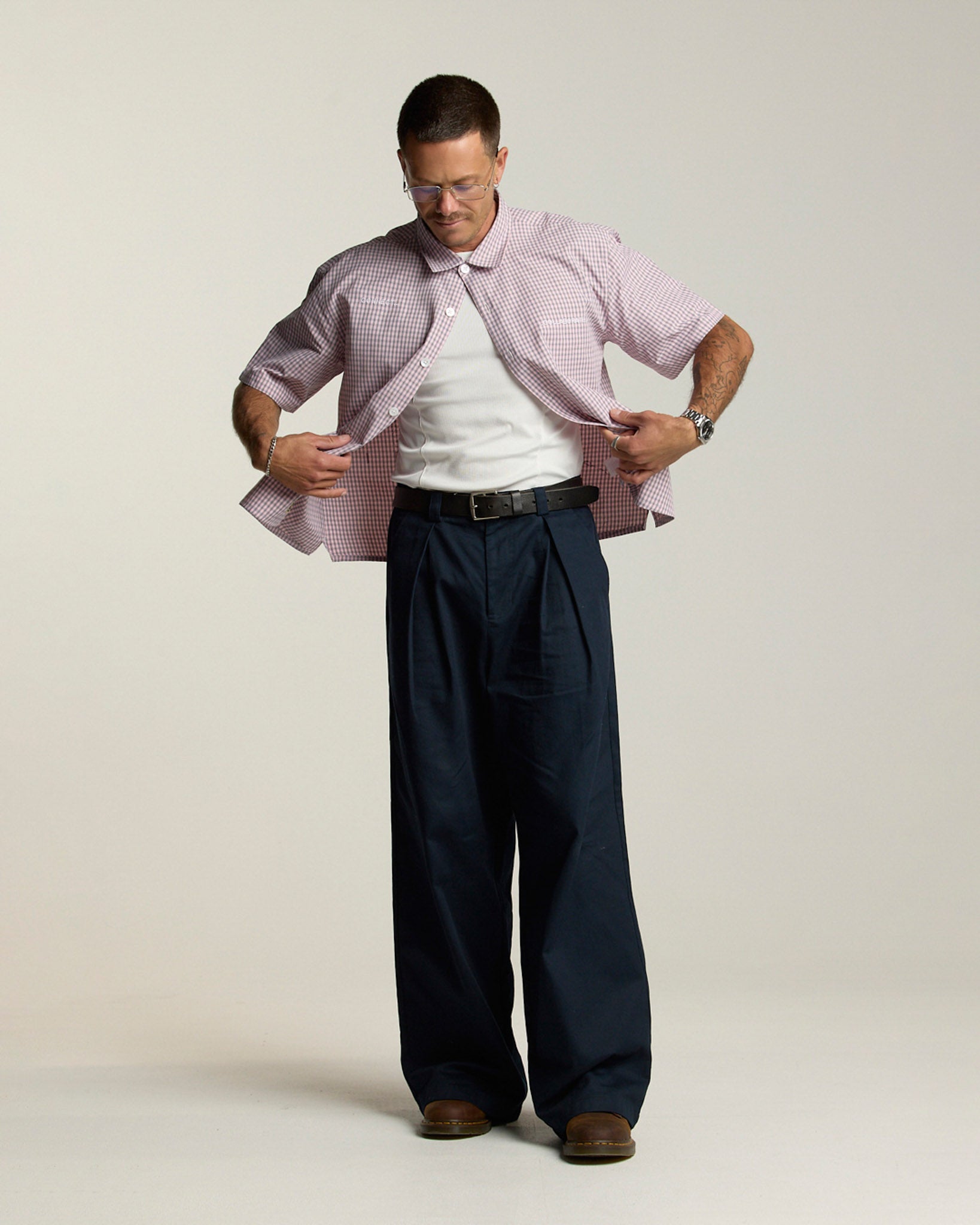 Personal Growth Pleated Trousers - Navy