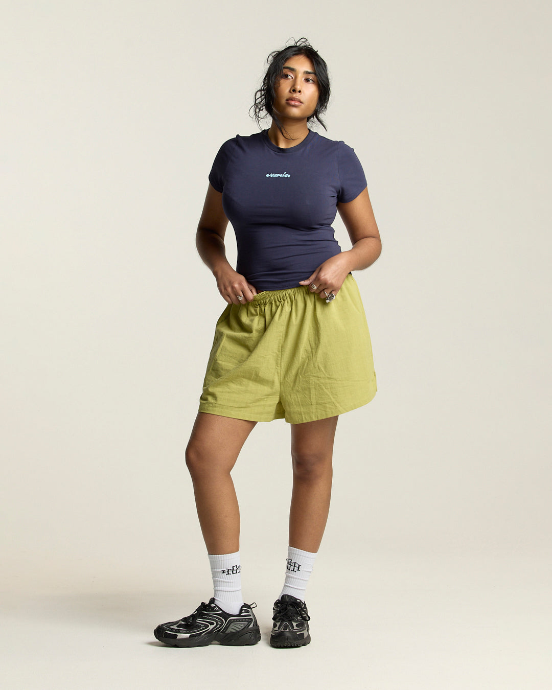 Swirl Baby Tee - Navy
