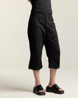 Cargo Capri Pants - Black