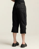 Cargo Capri Pants - Black