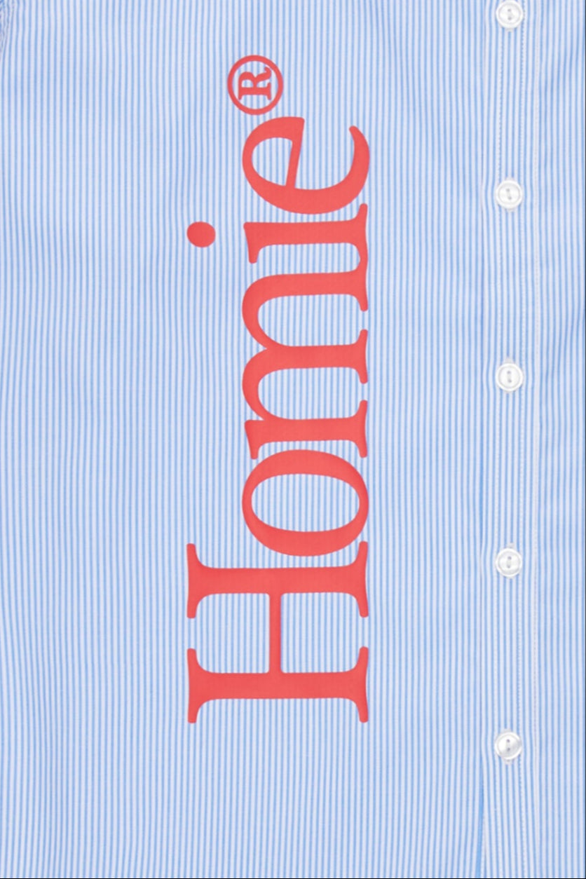 Blossom Oxford Shirt - Blue & White Stripe