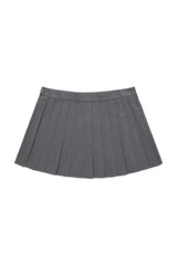 Heather Mini Skirt - Charcoal