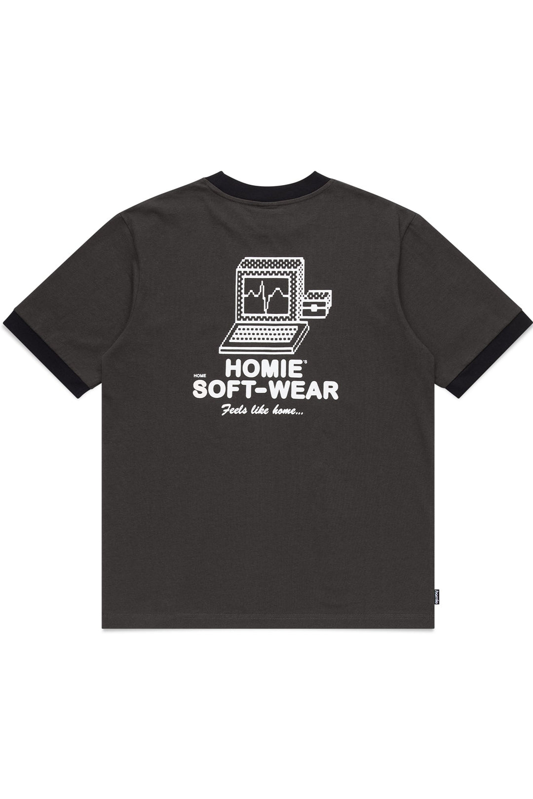 Soft-Wear Ringer Tee - Coal