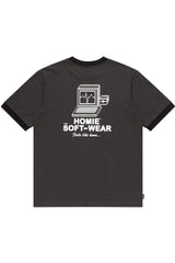 Soft-Wear Ringer Tee - Coal