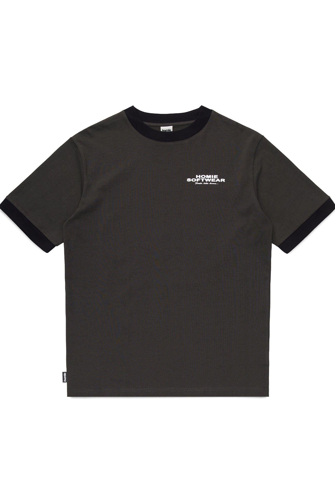 Soft-Wear Ringer Tee - Coal