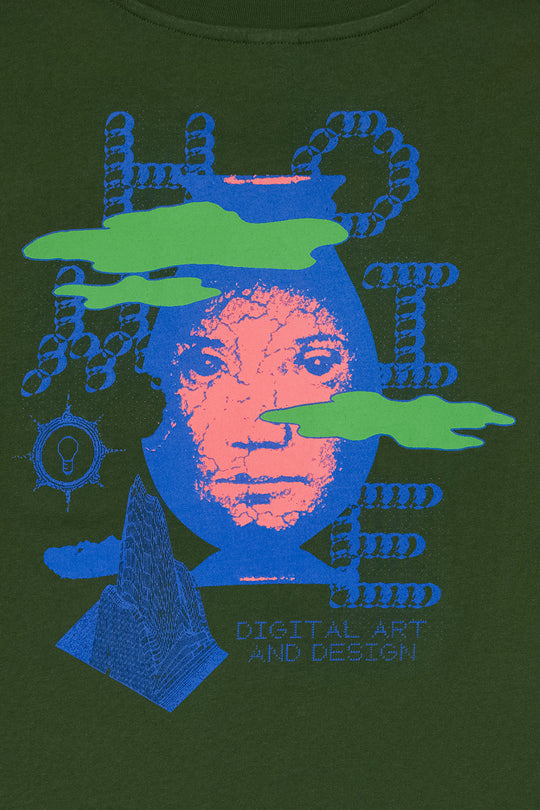 Digital Art Tee - Forest Green