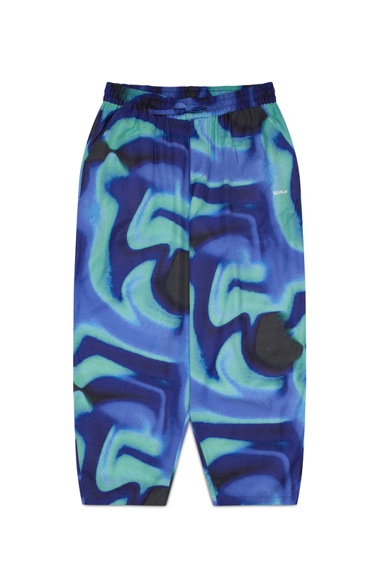 Digital Dream Wide Leg Pants - Blue / Green