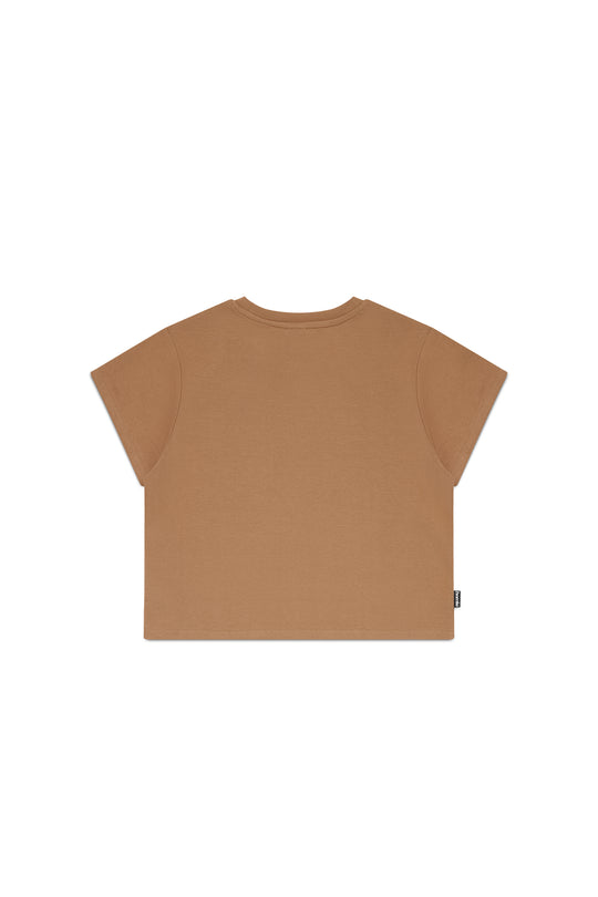 Looking Forward Baby Tee - Light Brown