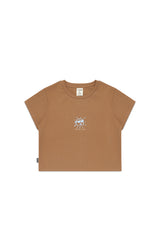 Looking Forward Baby Tee - Light Brown