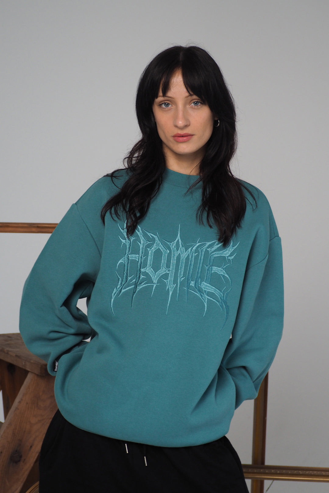 Gothic Crewneck - Teal