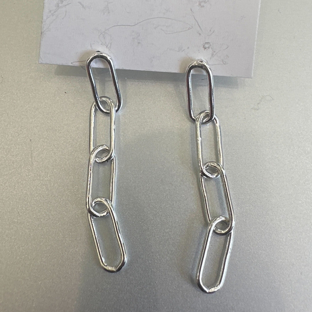 KG CHAIN LINK EARRINGS LONG