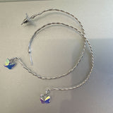 KG HOOP BUTTERFLY EARRINGS