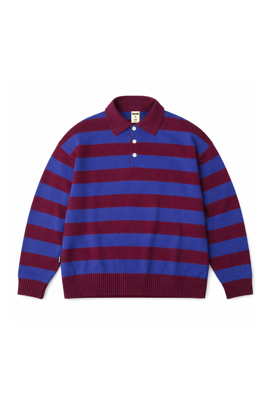 Knitted Rugby - Blue / Maroon