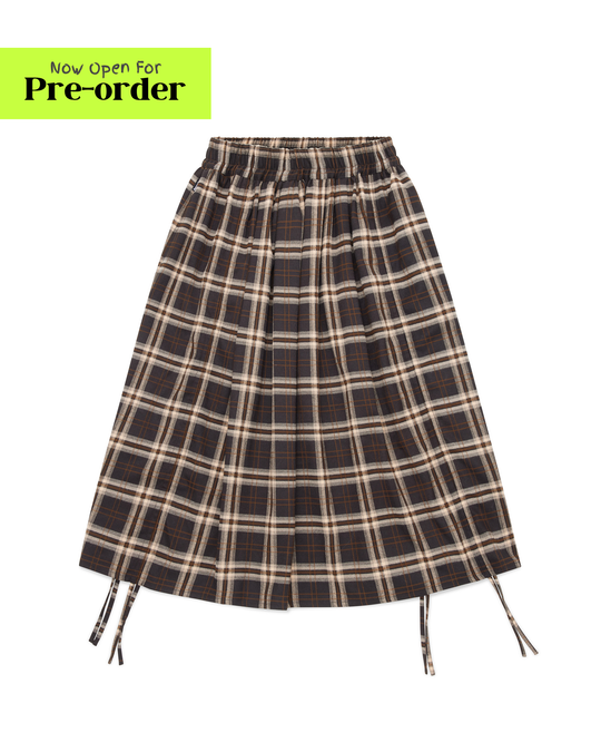 Kristy Tartan Skirt - Espresso