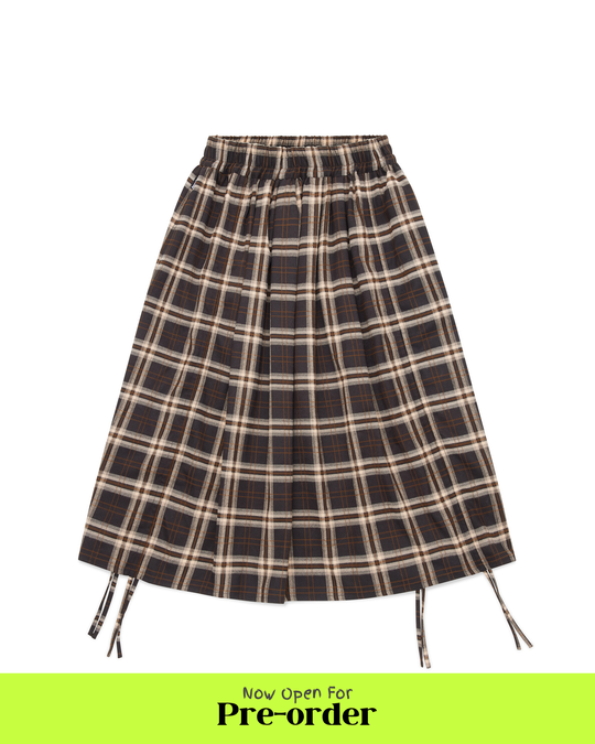 Kristy Tartan Skirt - Espresso